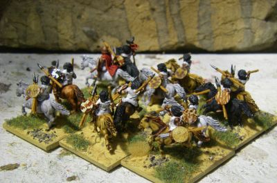 Numidian Cavalry
3D printed figures from 3D Breed's March to Hell range. See [url=https://madaxemandotcom.blogspot.com/2025/06/more-3d-printed-numidians.html]my blog[/url] for more info on how these were done.
