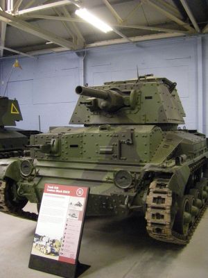 A10 Cruiser Tank
The Tank, Cruiser, Mk II (A10), was developed alongside the A9, and was intended to be a heavier, infantry tank version of that type. In practice it was not deemed suitable for the infantry tank role and was classified as a "heavy cruiser".
