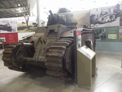 Char B
tarting in the early twenties, its development and production were repeatedly delayed, resulting in a vehicle that was both technologically complex and expensive, and already obsolescent when real mass-production of a derived version, the Char B1 "bis", started in the late thirties. Although a second uparmoured version, the Char B1 "ter", was developed, only two prototypes were built.
