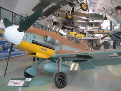 Me109
Photos from RAF Museum Hendon, London.
Keywords:  Hendon