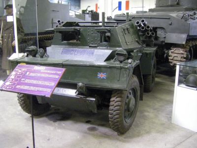  Daimler Scout Car,
The Daimler Scout Car, known in service as the "Dingo" (after the Australian wild dog), was a British light fast four-wheel drive reconnaissance vehicle also used in the liaison role during the Second World War.
