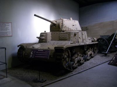 Carro Armato M15/42
The Carro Armato M15/42 was the last Italian medium tank produced during World War II. It was based on the earlier M13/40 and M14/41 medium tanks, and was built with the lessons from the North African Campaign in mind. The tank was meant to be a stopgap until the heavier P26/40 tank could be produced in numbers.[2]:14 It did not serve in North Africa, the theatre in which it was intended to operate, but served in Italy and in Yugoslavia with the German Wehrmach
