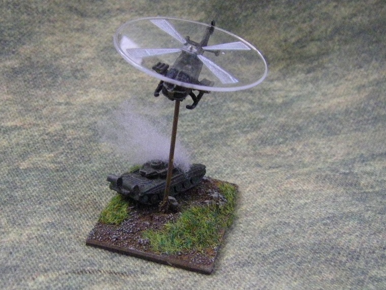 1/300th Scale MBB105 Helicopters with rotor discs